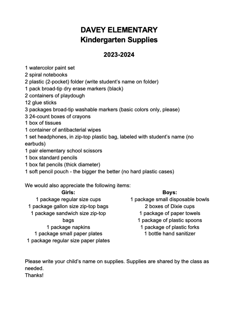 2023-2024-kindergarten-supply-list-davey-elementary