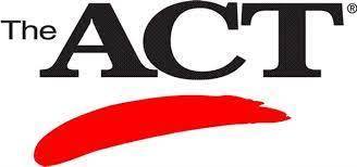 Words saying the ACT with a red splash under the ACT 