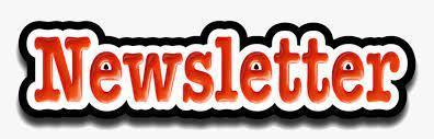 Newsletter work in red letters