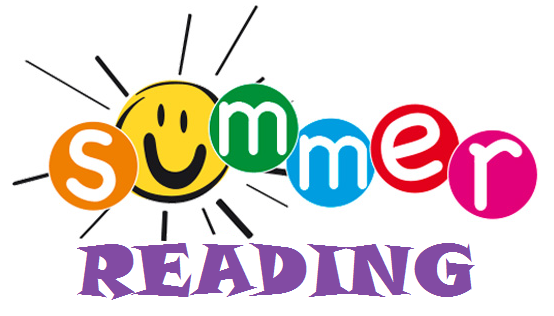 Picture of a smily sun with "summer reading"