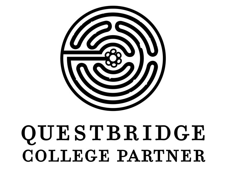 Quest Bridge logo College Partner black and white