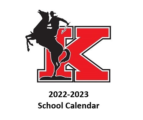 2022-2023 School Calendar with "K" logo