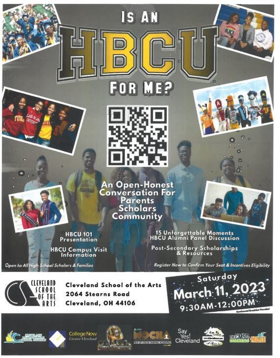 Informational flyer about HBCU's. It tells what will be happening on March 11, 2023 with a discussion and forum.  
