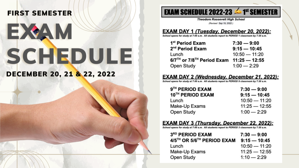 Exam Schedule Information