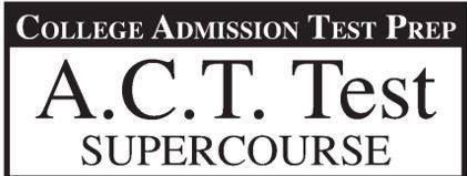 Black and white lettering for A.C.T Test Supercourse 