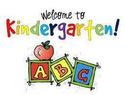 Words Welcome to Kindergarten with  picture of ABC blocks